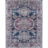 Rajah Navy and Purple Vintage Rug DecoRug