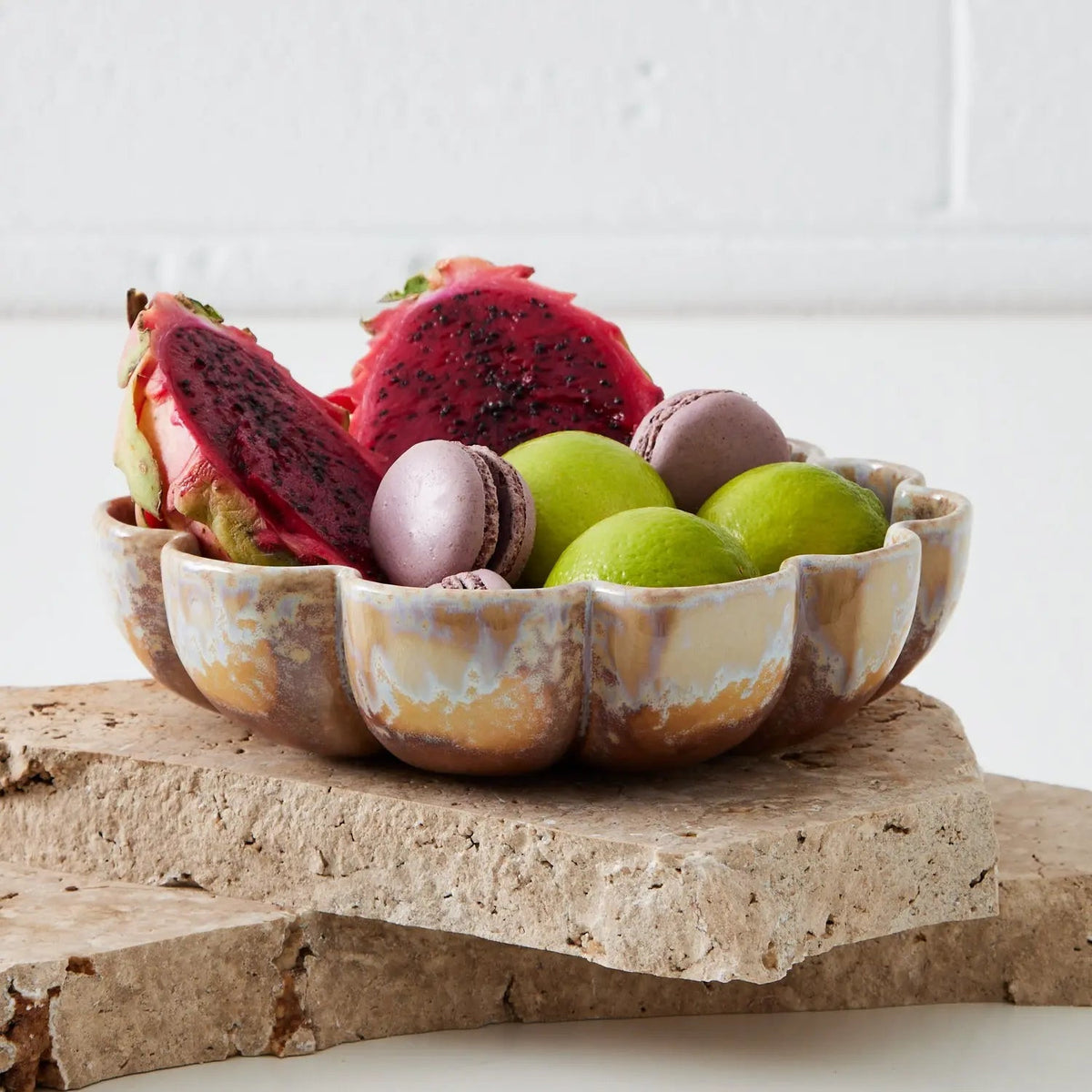 Scalloped Ceramic Bowl Natural COAST