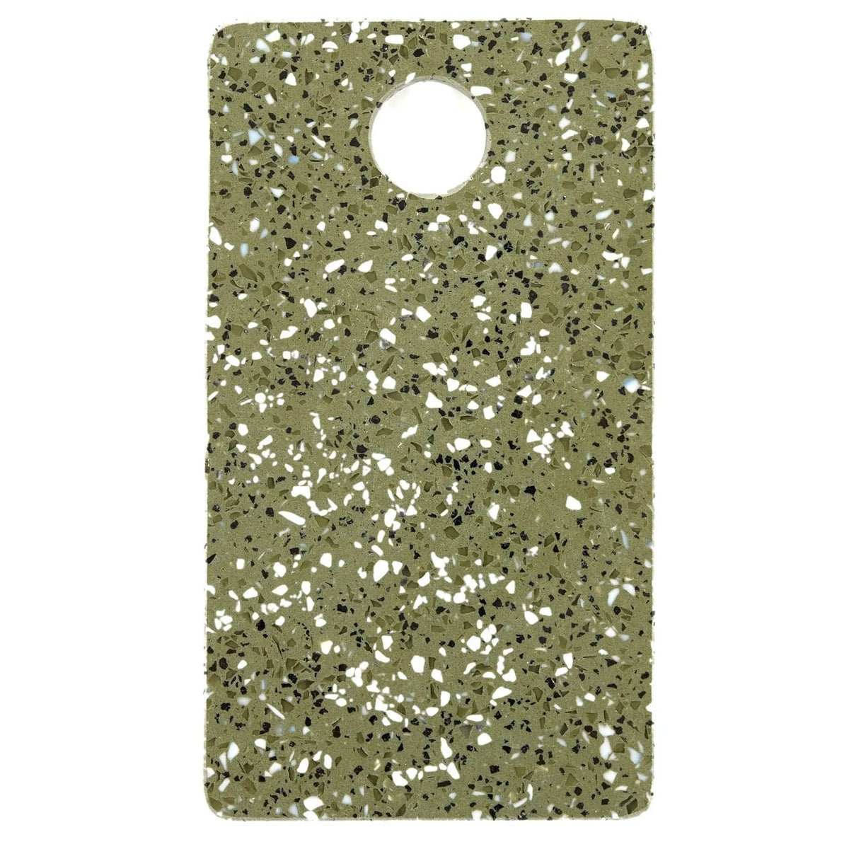 TERRAZZO SERVING BOARD 14X25CM SAGE# COAST