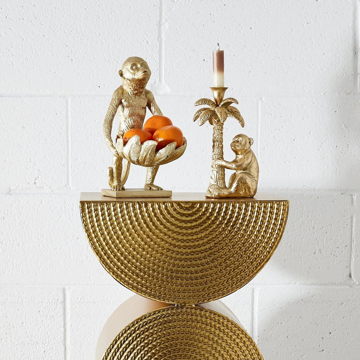 Tall Gold Sculptural Side Table KAILE