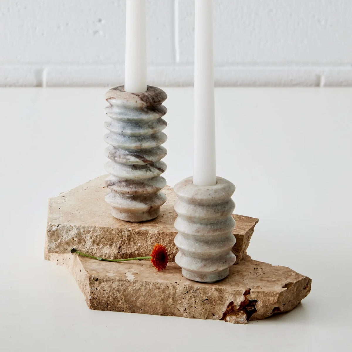 Taper Marble Candleholder COAST