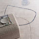 Vale Abstract Ivory Blue Rug BADE