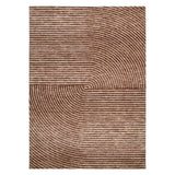 Vista Abstract Zen Floor Rug Rust DREAMHOME