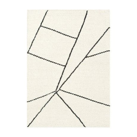 Westport Ivory Black Boucle Wool Rug DREAMHOME