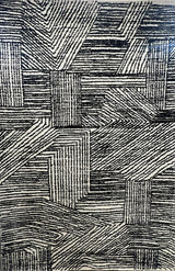 Fabien Handtufted Polyester Wool Blk/Wht Vision