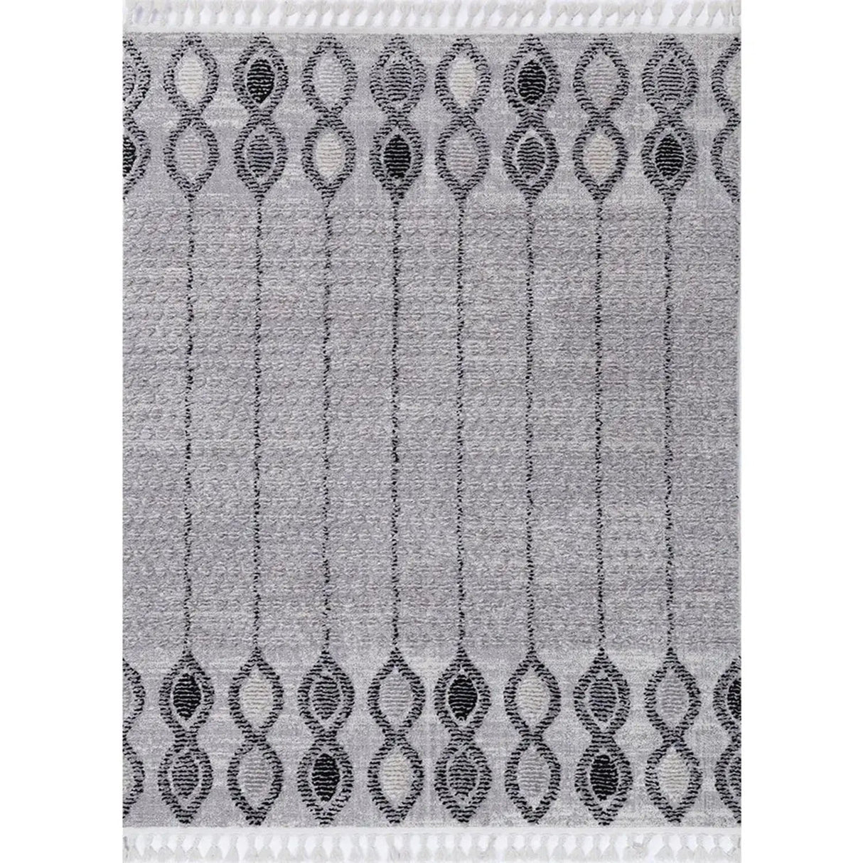 Zellige Grey Patterned Rug decorugonline
