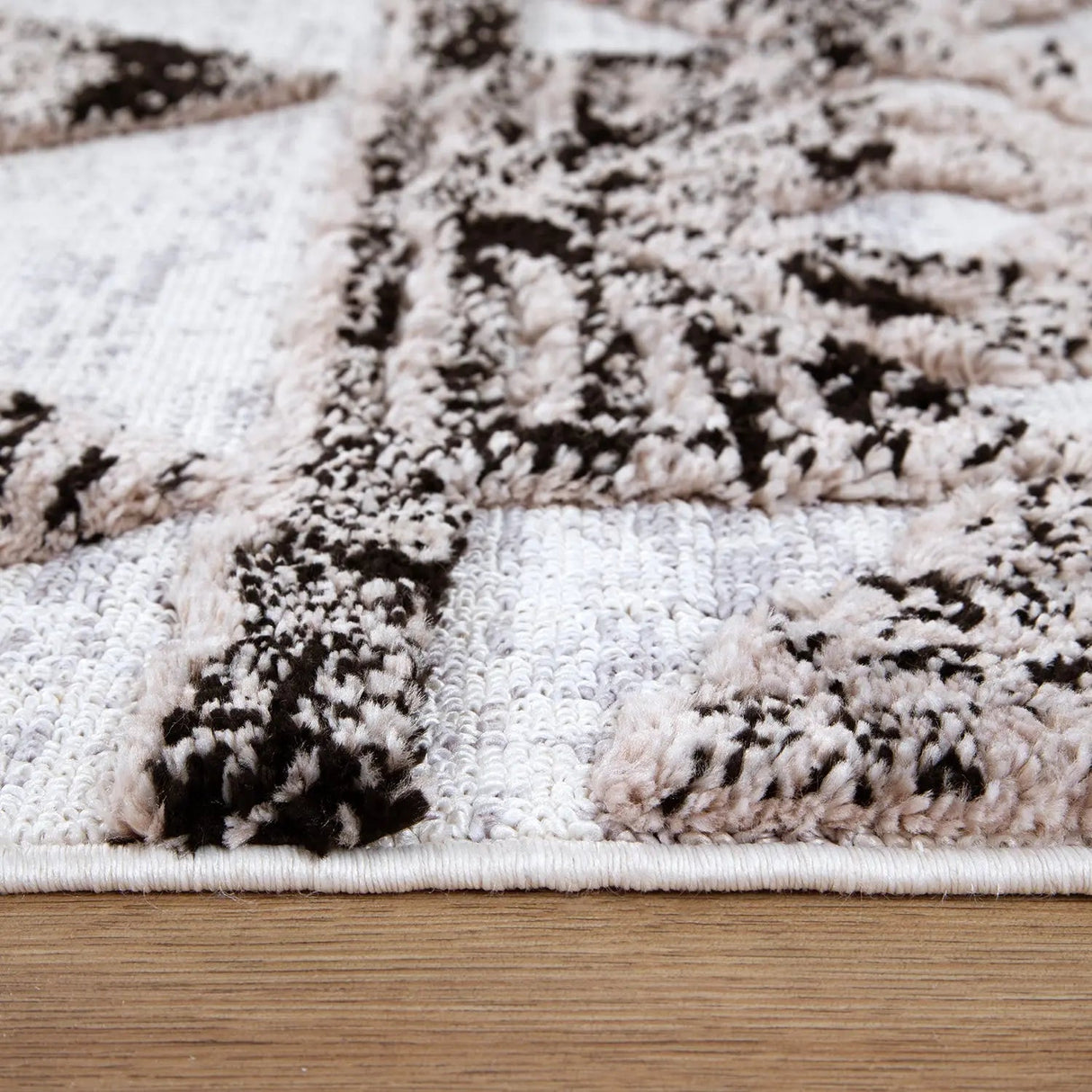 Zellige Tribal Grey Beige Rug DecoRug