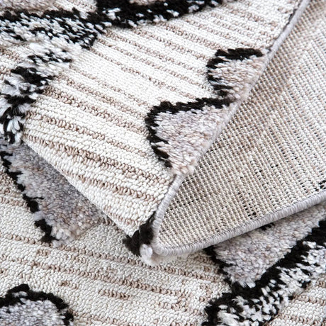 Zellige Tribal White Grey Multi Rug DecoRug