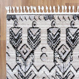 Zellige Tribal White Grey Multi Rug DecoRug