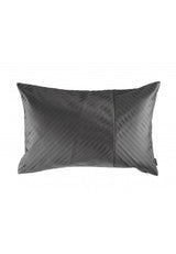Black Tie Pleated Cushion Black 60X40Cm