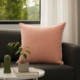 Nora Velvet/Linen Cushion 50X50Cm Clay