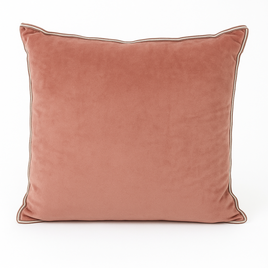Nora Velvet/Linen Cushion 50X50Cm Clay