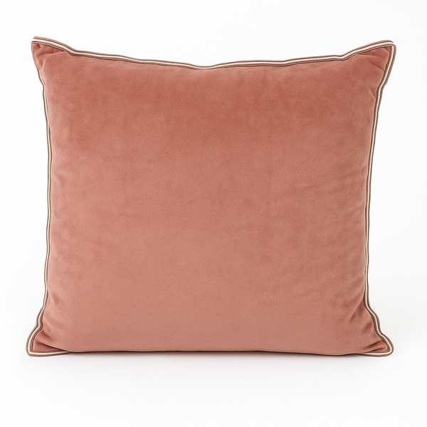 Nora Velvet/Linen Cushion 50X50Cm Clay