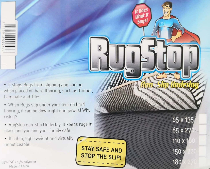 Rug Stop Trc Black Pvc (Hard Flooring Pvc)
