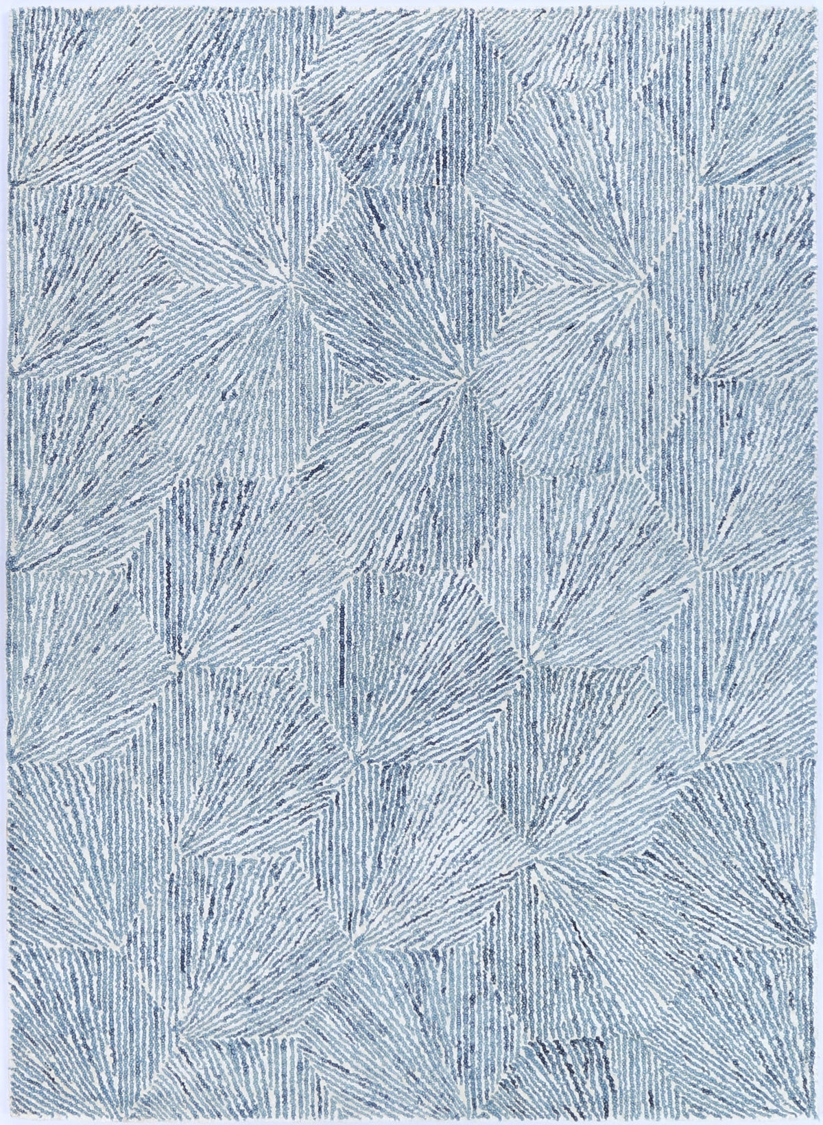 Astrid Hexagon Blue Rug