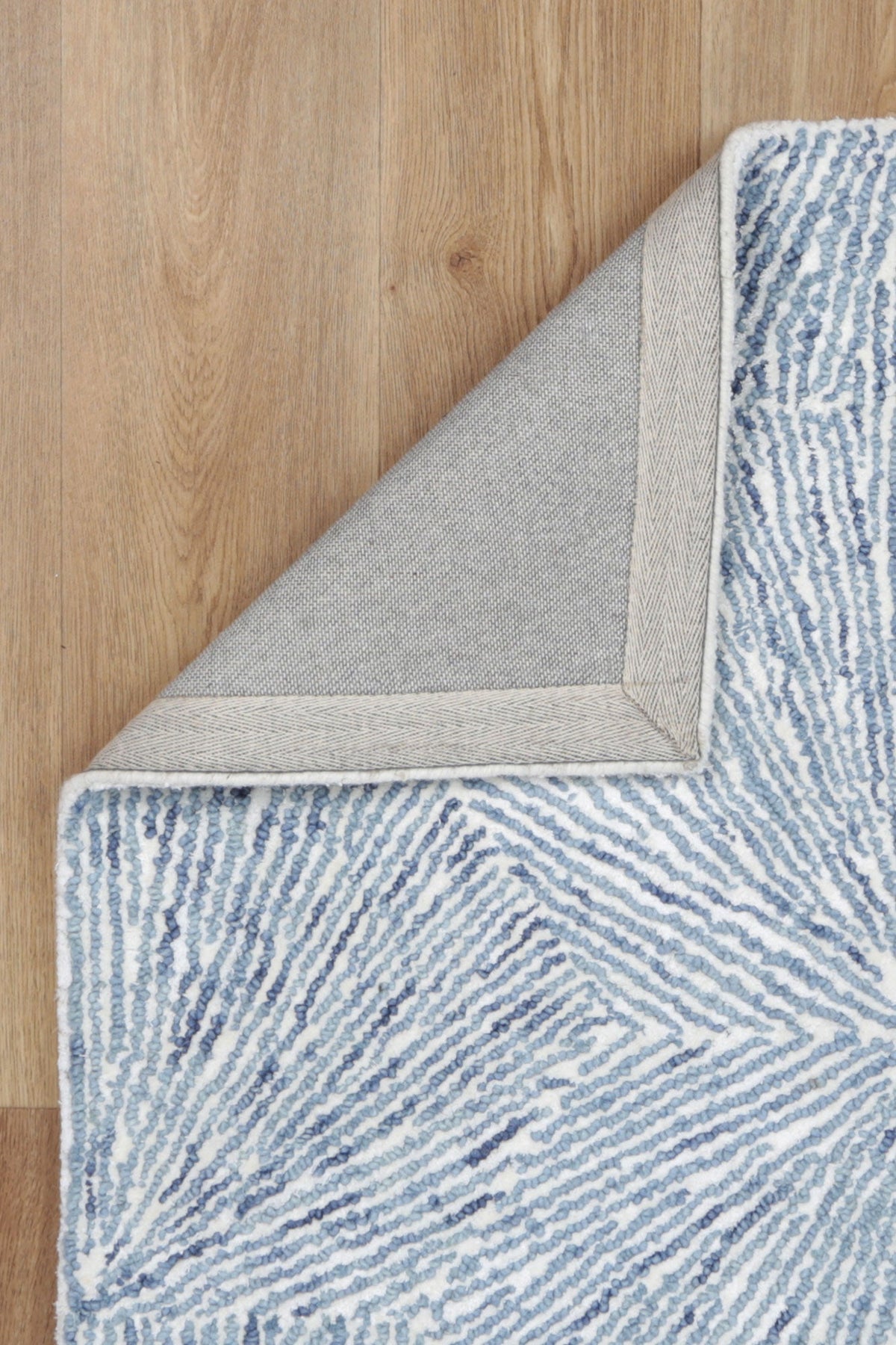 Astrid Hexagon Blue Rug