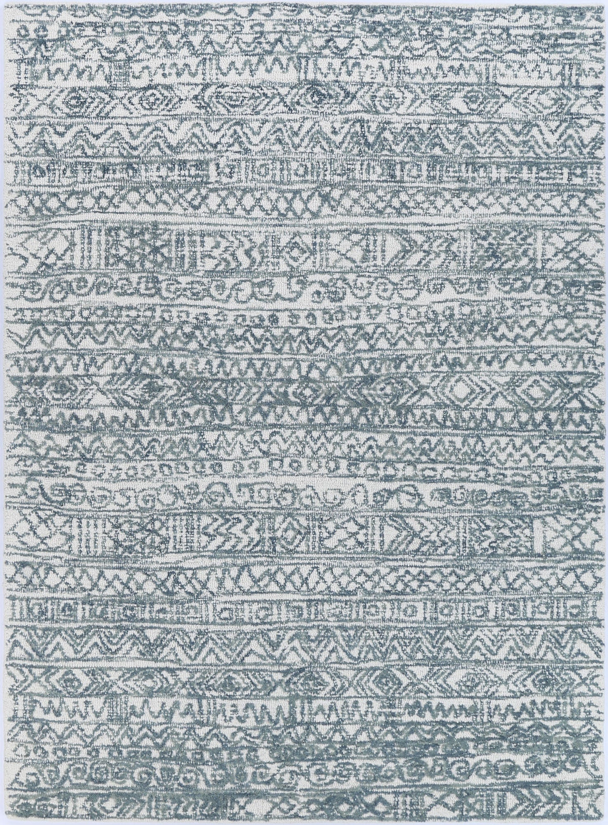 Posy Inca 01A Blue Wool Rug