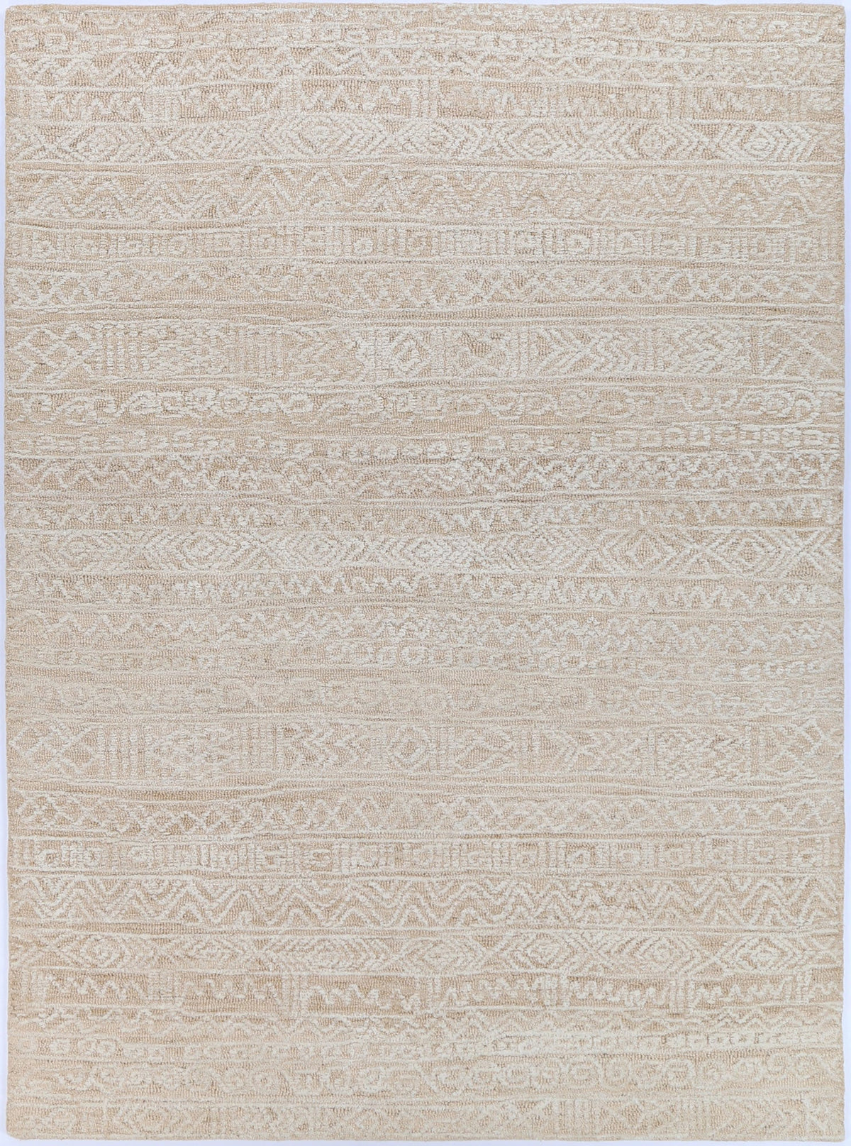 Posy Inca 01C Beige Wool Rug