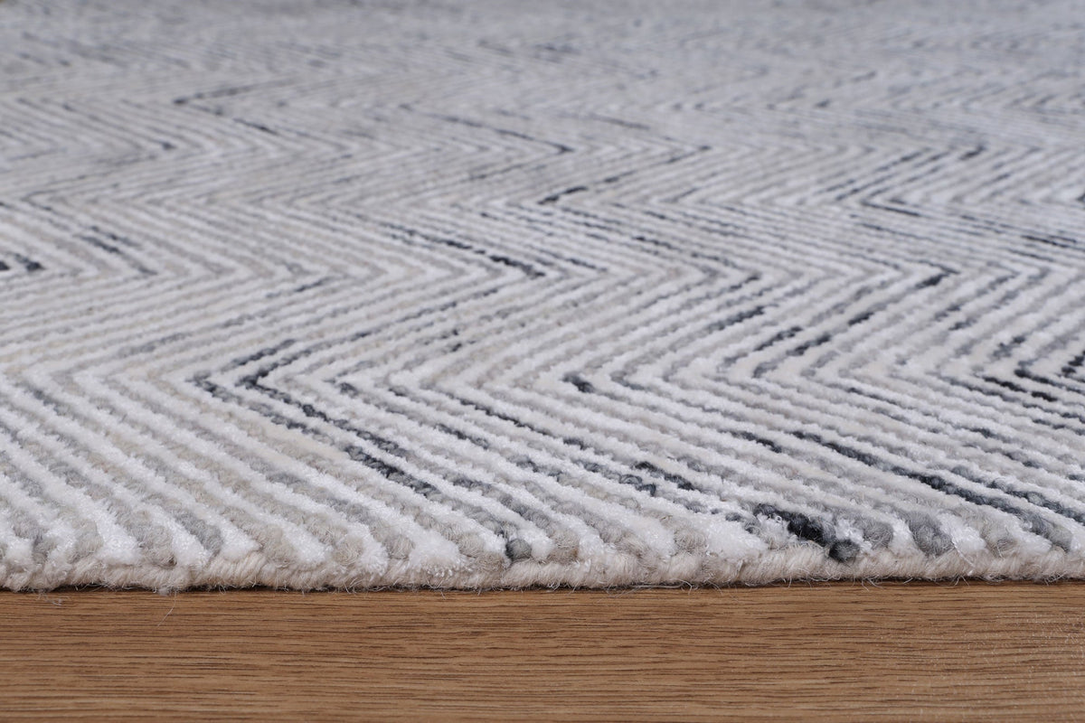 Astrid Herringbone Grey Rug