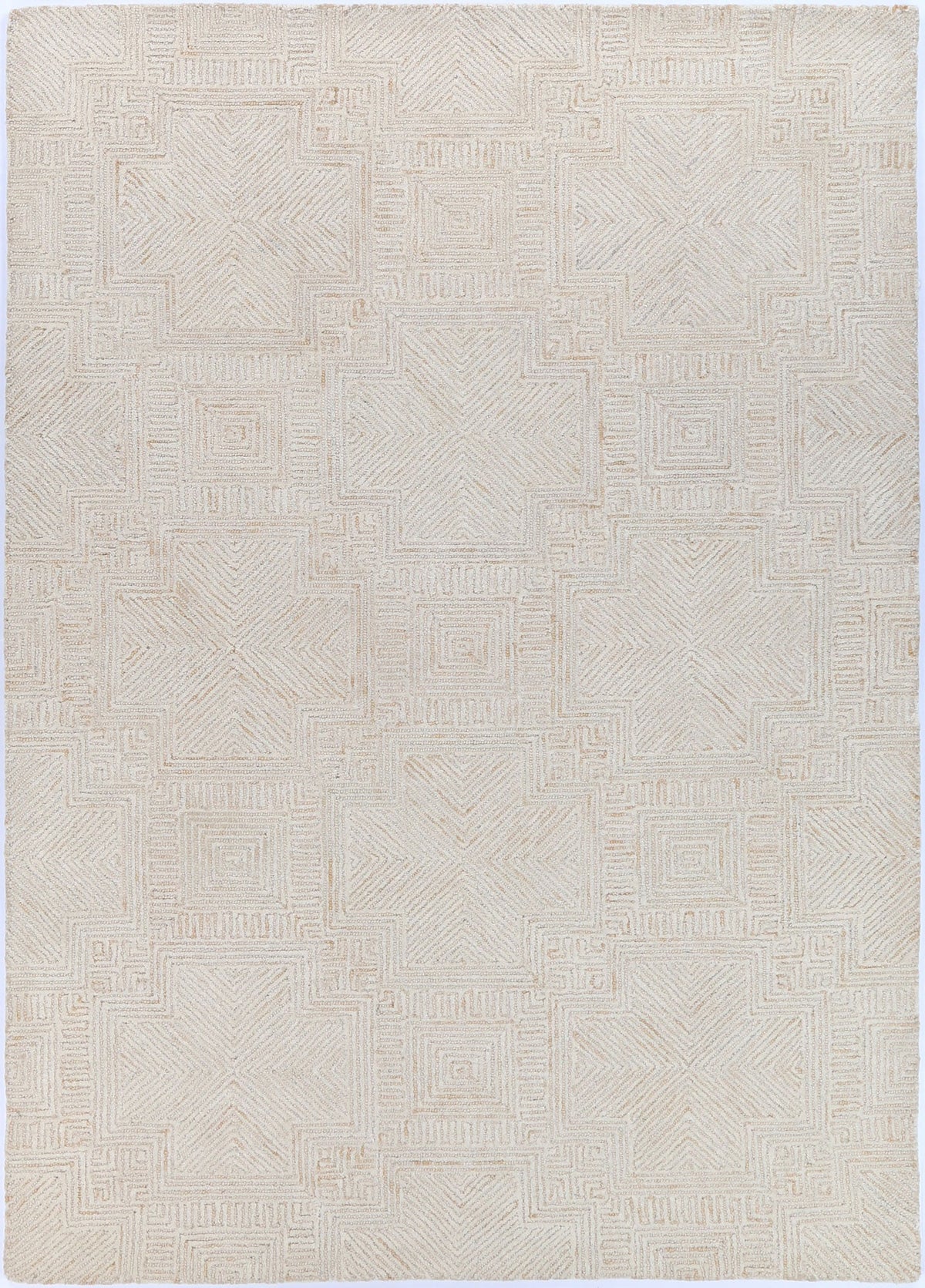 Posy Labyrinth  09D Beige Wool Rug