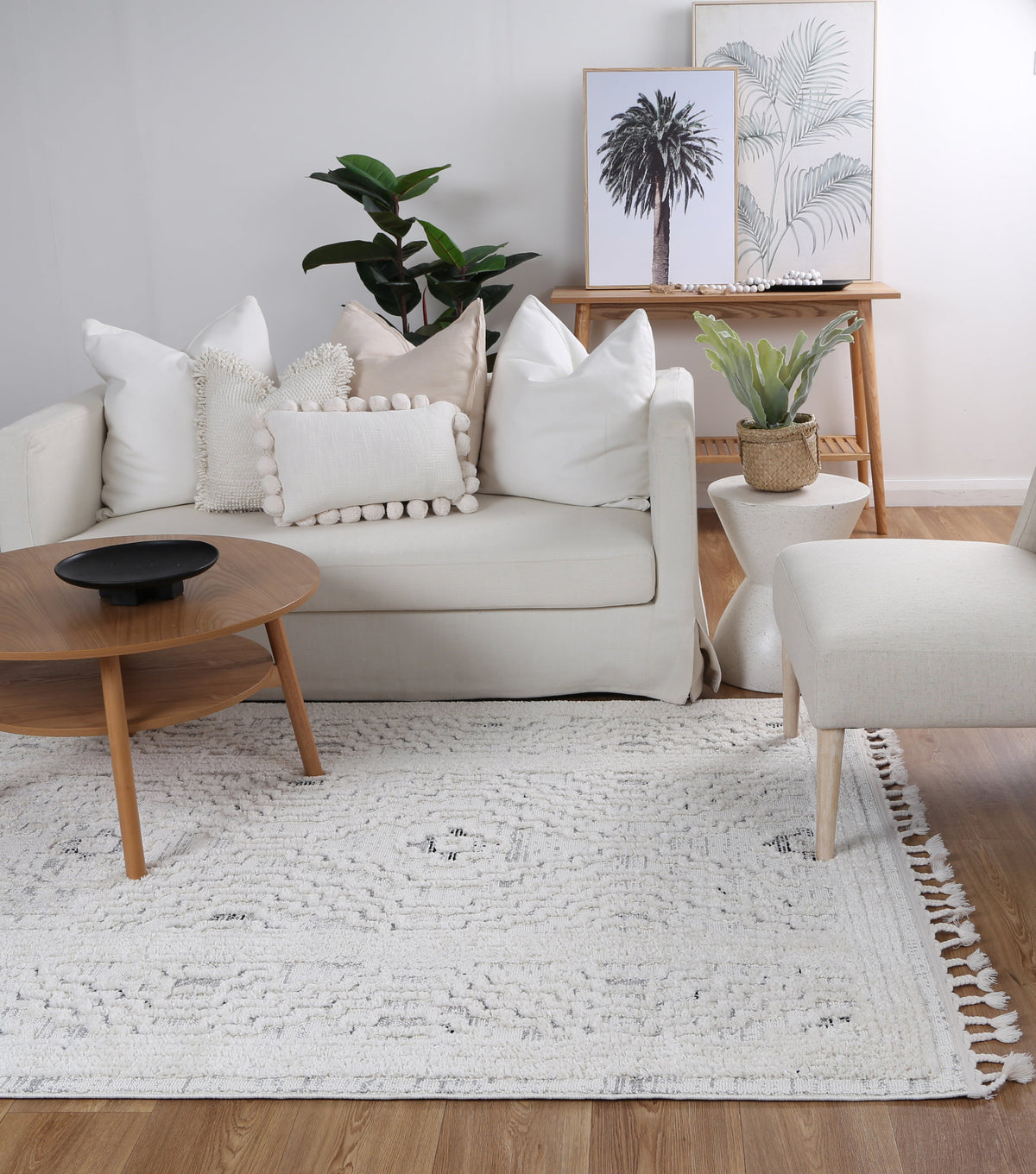 Bilbao Zanzia White Rug