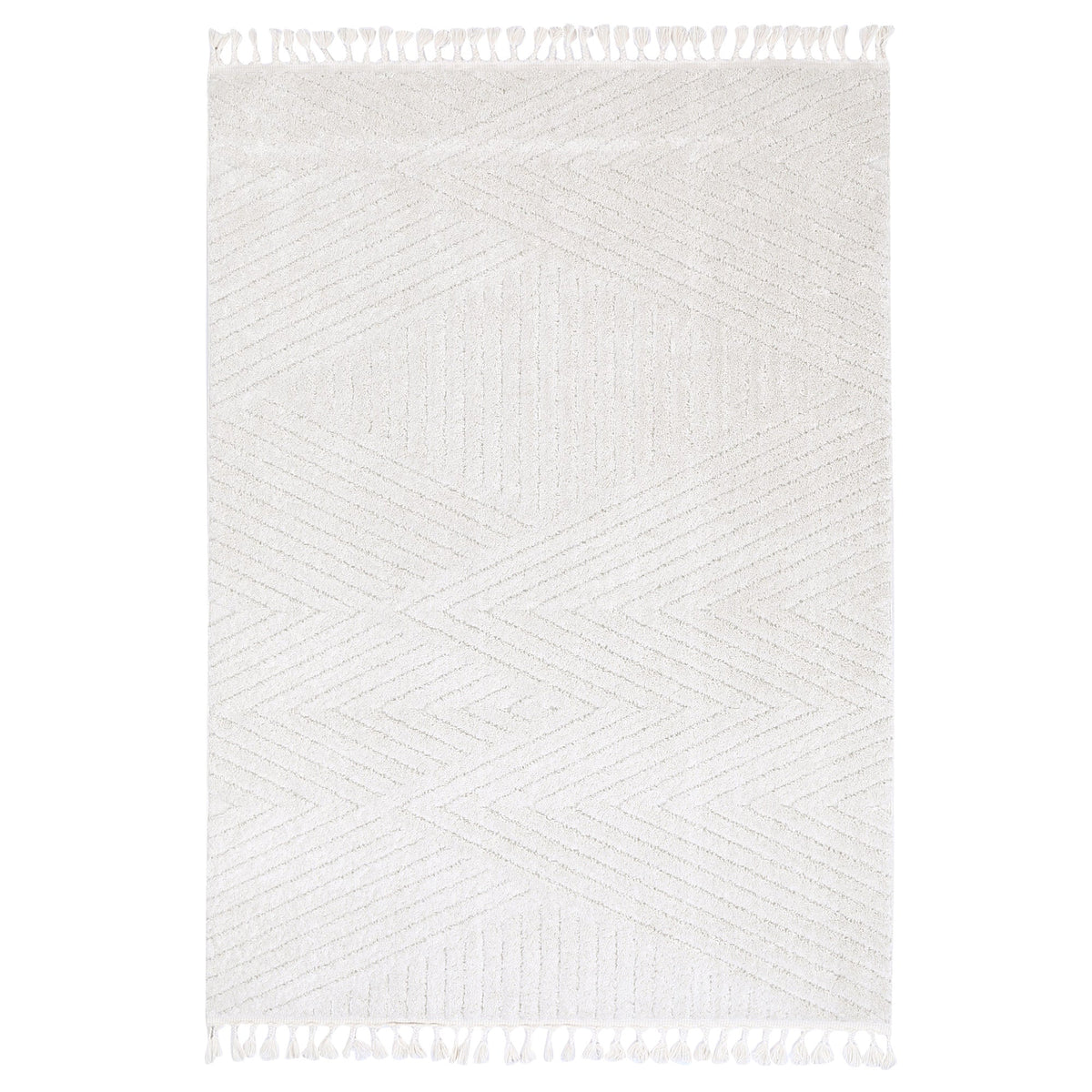 Bilbao Farah Geometric Ivory Rug