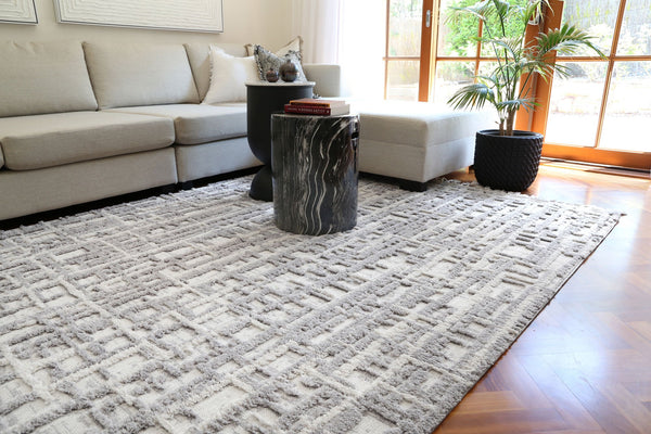 Bilbao Kubra Contemporary Grey Rug