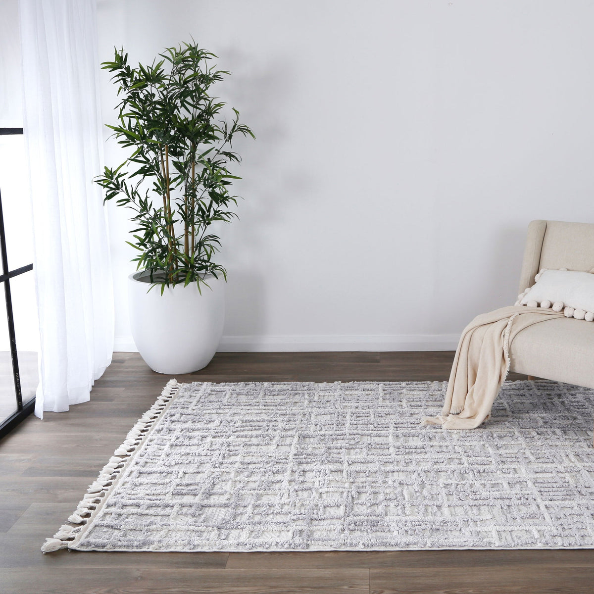 Bilbao Kubra Contemporary Grey Rug