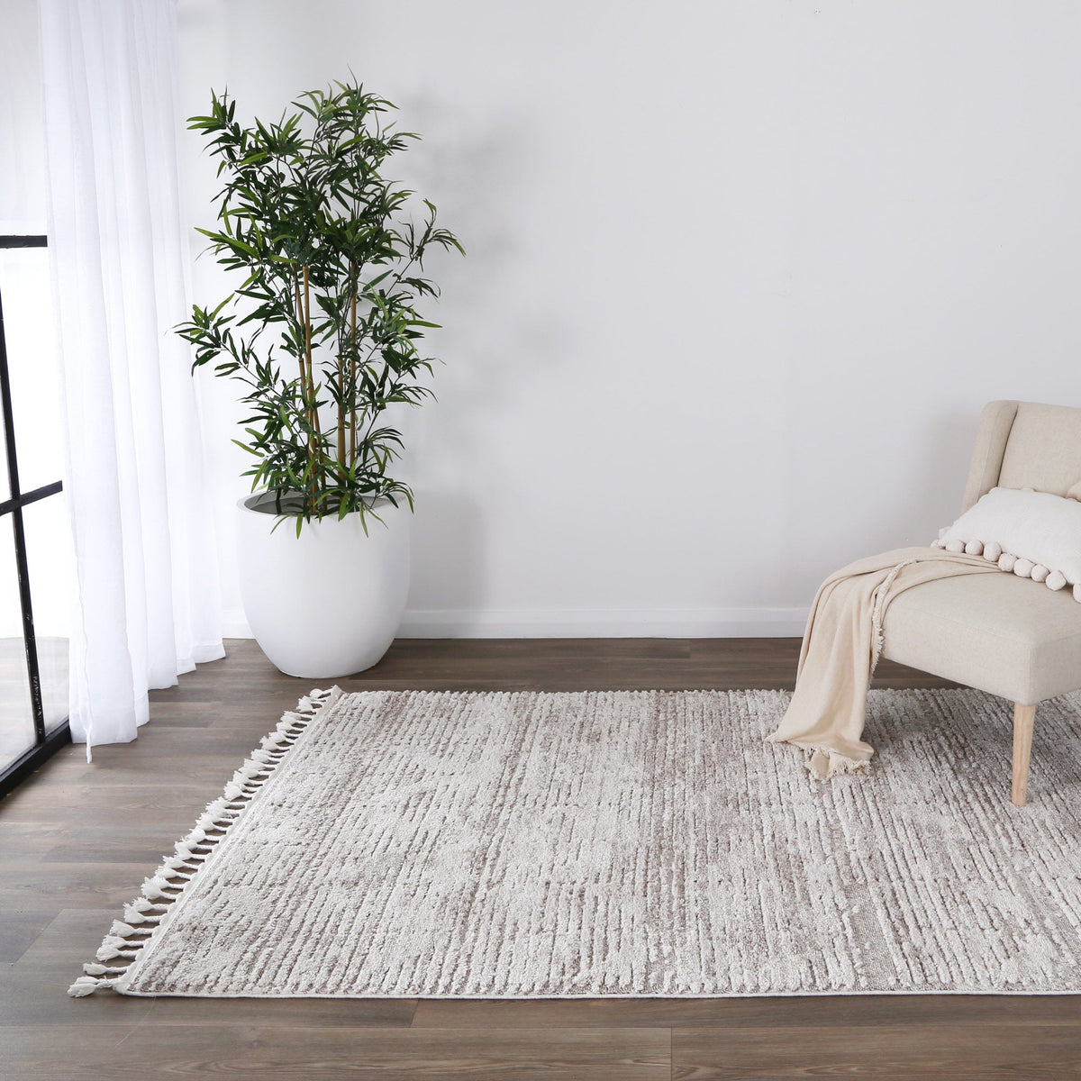 Bilbao Rasha Geometric Beige Rug