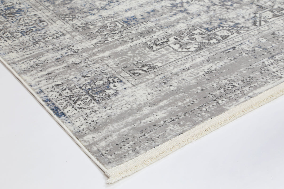 Bohemian Paradise Medalion Grey Blue Rug