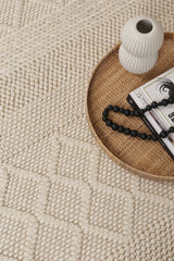 Bella Handwoven Wool Natural/ Ivory