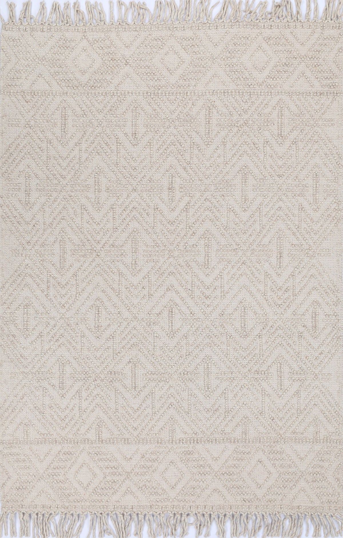 Diego Tribal Beige Wool Rug