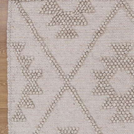 Diego Geometric Brown Wool Rug