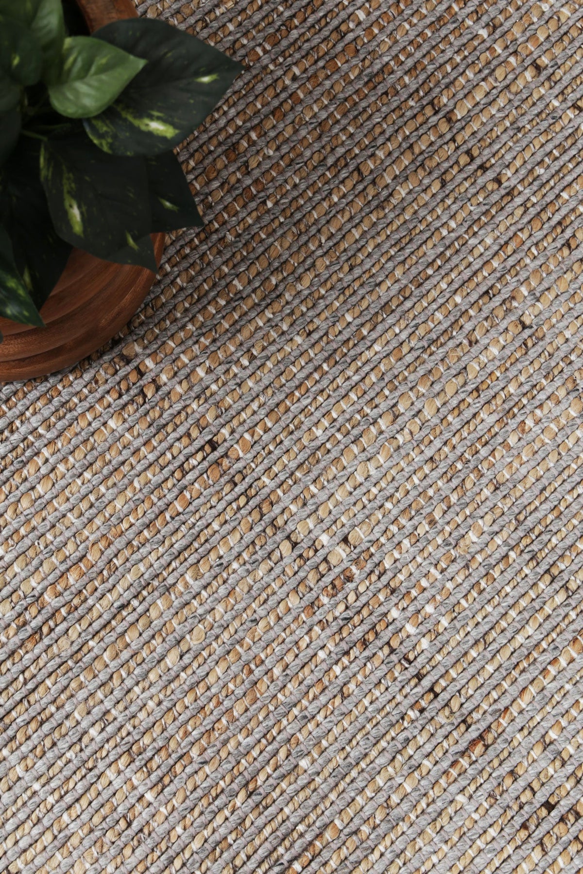 Dune Jute & Wool Light Grey Rug