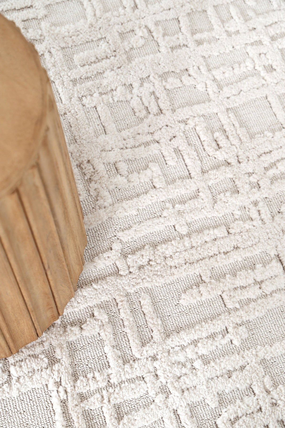 Bilbao Kubra Contemporary Ivory Rug