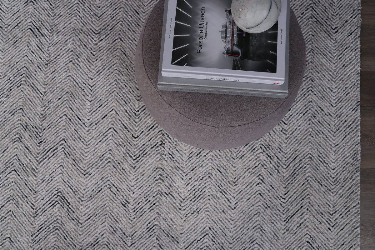 Astrid Herringbone Grey Rug