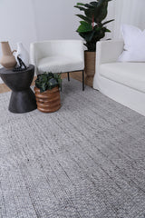 Ridge Handwoven Wool Ivory/Grey