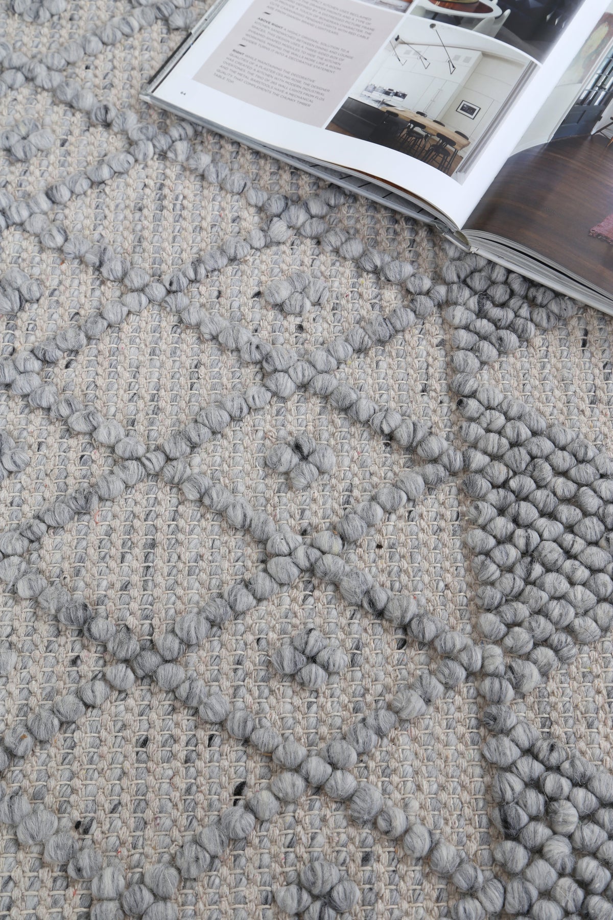 Diego Inca Light Grey Wool Rug