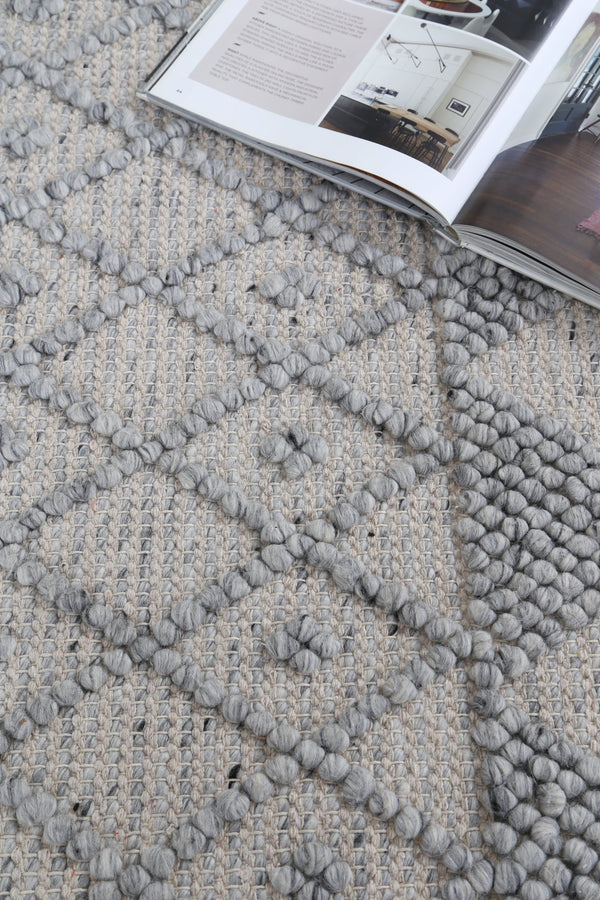 Diego Inca Light Grey Wool Rug