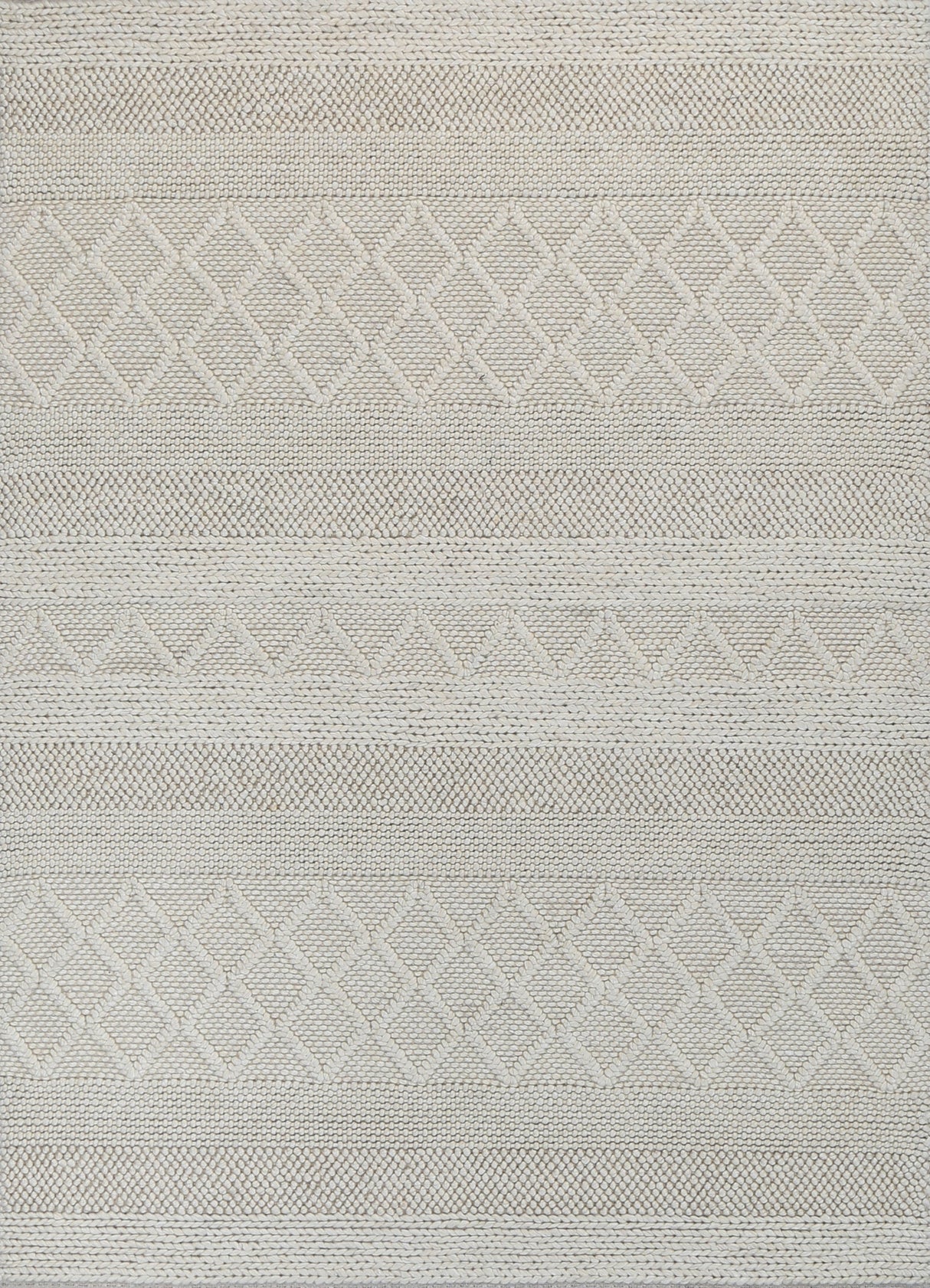 Bella Handwoven Wool Natural/ Ivory