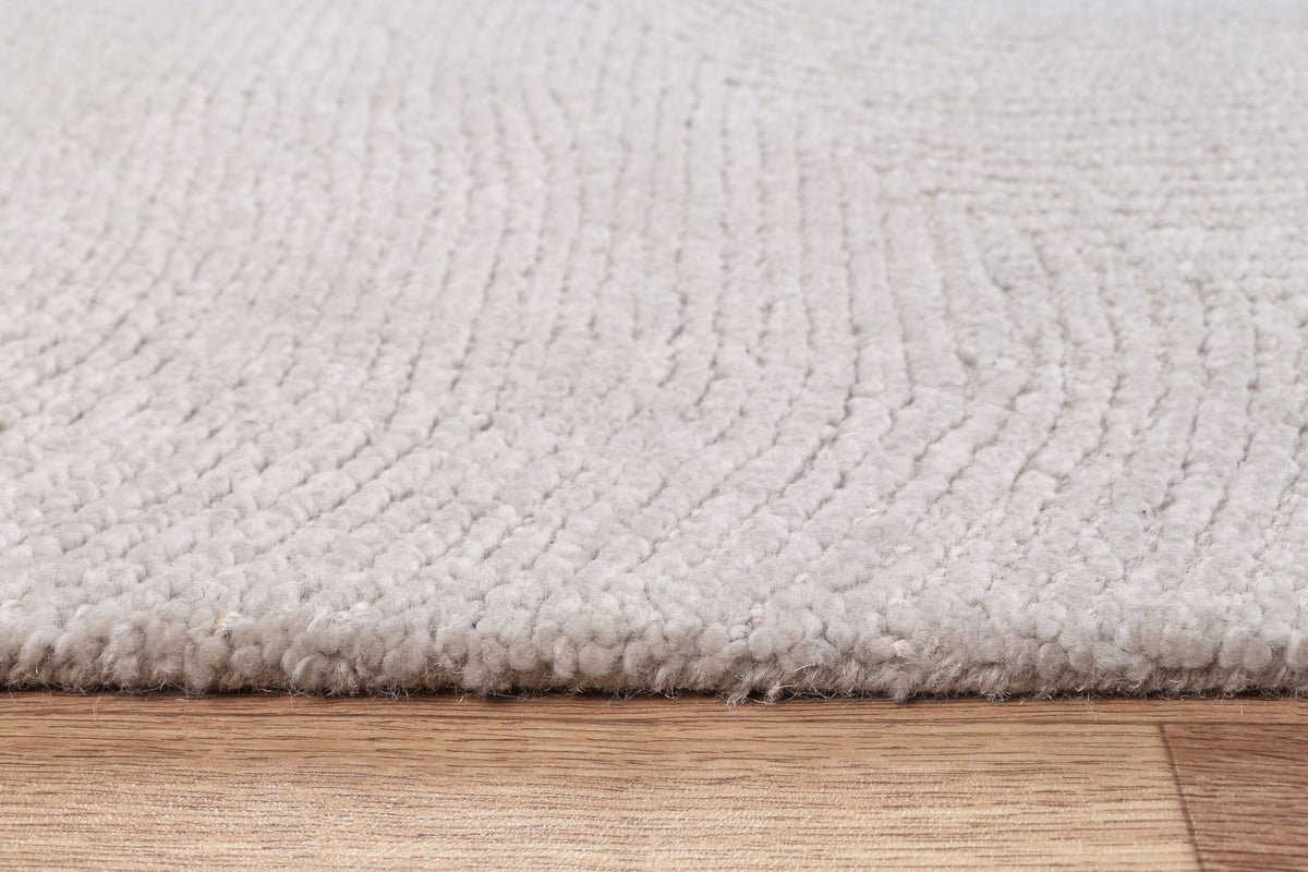 Loren Almon 01 Platinum Wool Rug