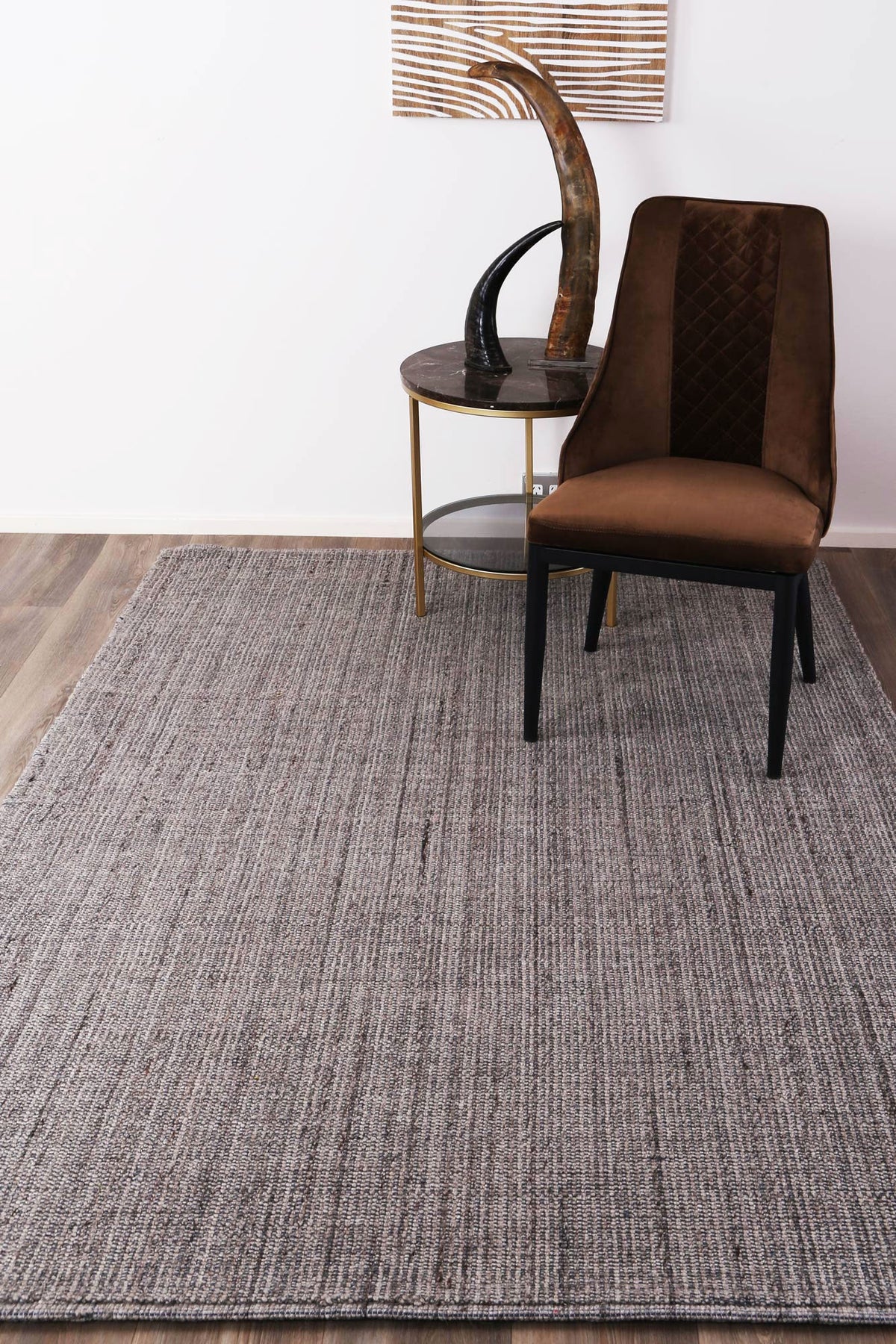 Pebble Brown Wool Rug