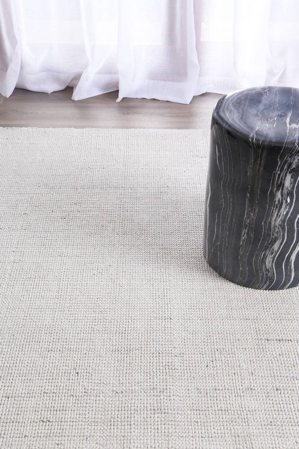 Pebble Platinum Wool Rug