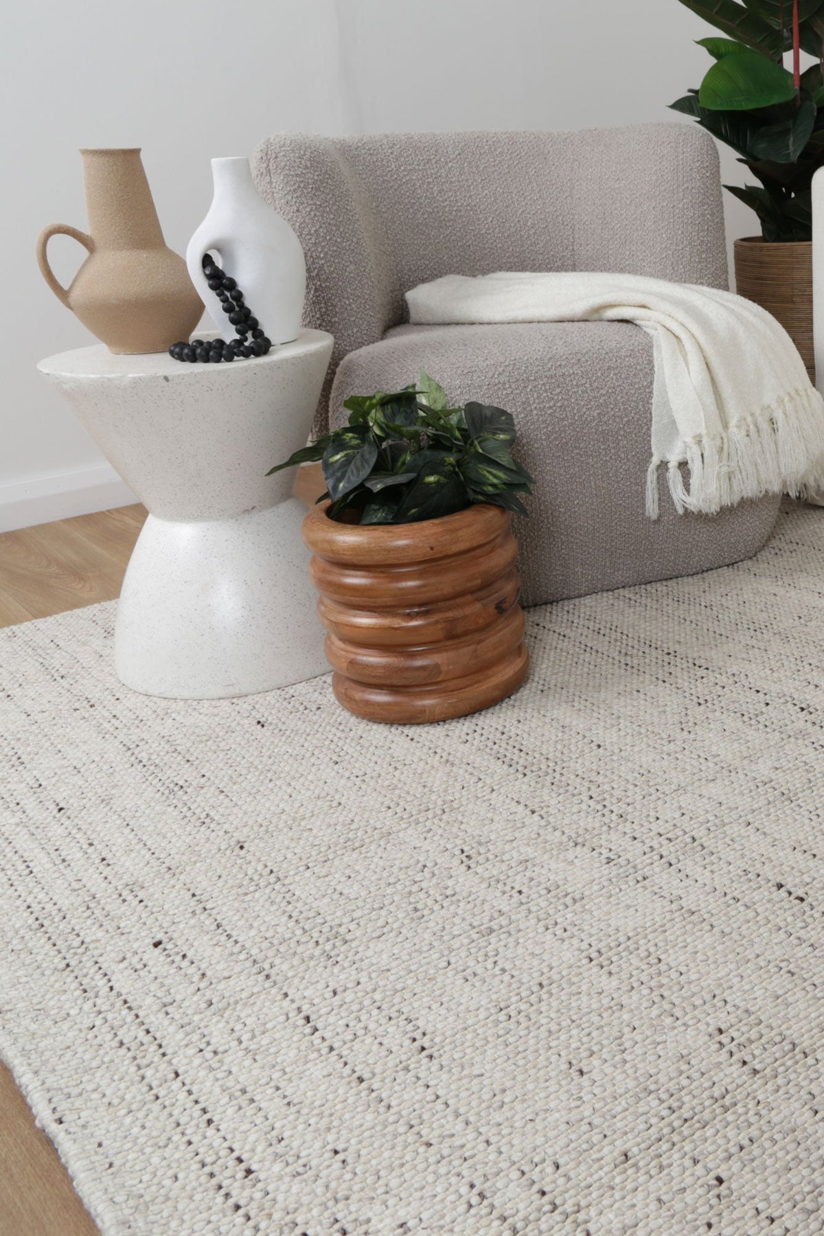 Ridges Natural Wool Rug