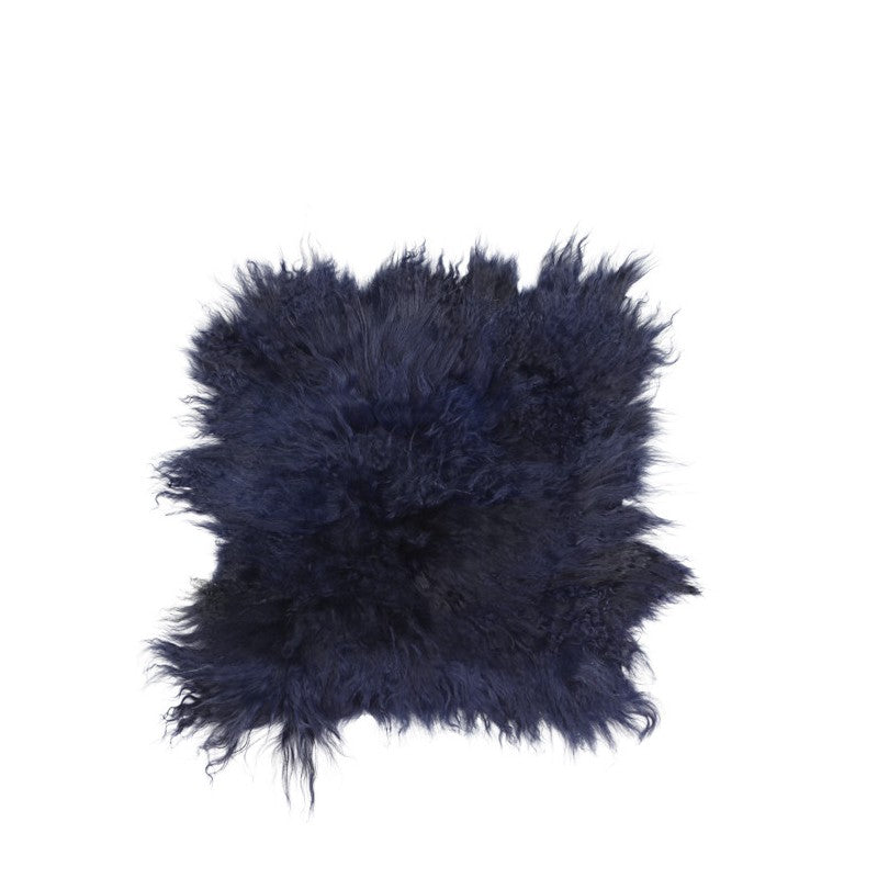 Okal Fur Chair Pad Navy 40cm x 40cm