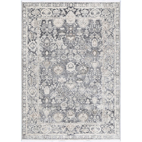 Astra Floral Rug Grey