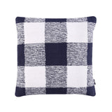 Plaid Cushion Navy 60 x 60cm