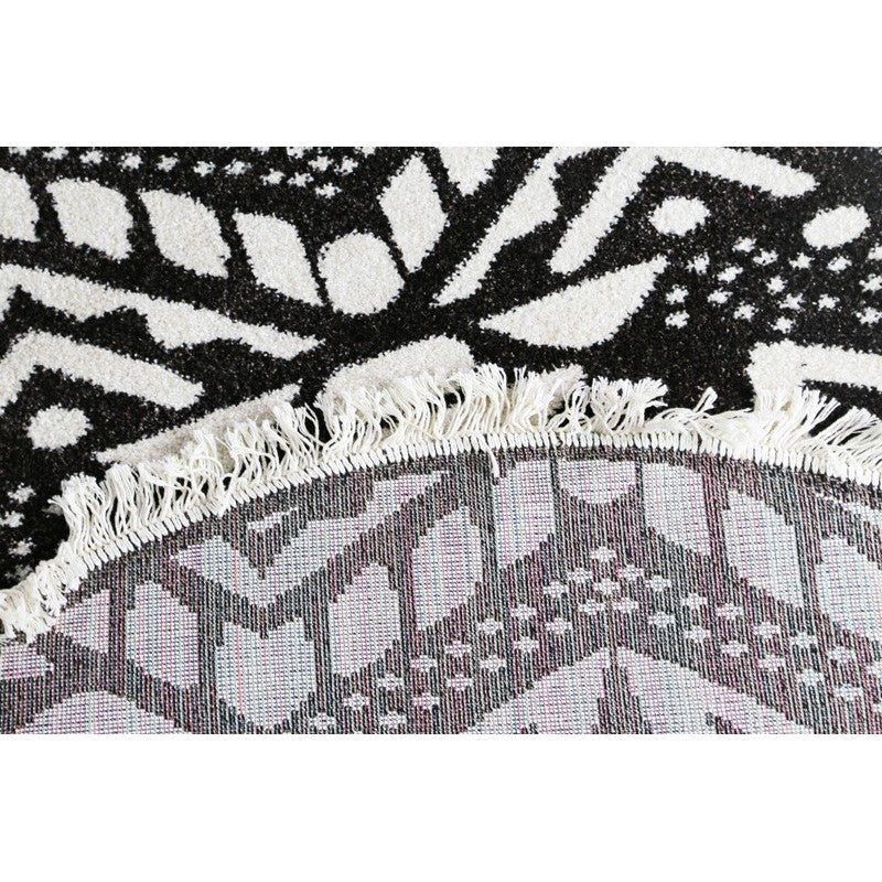 Zee Round Semra Rug Black