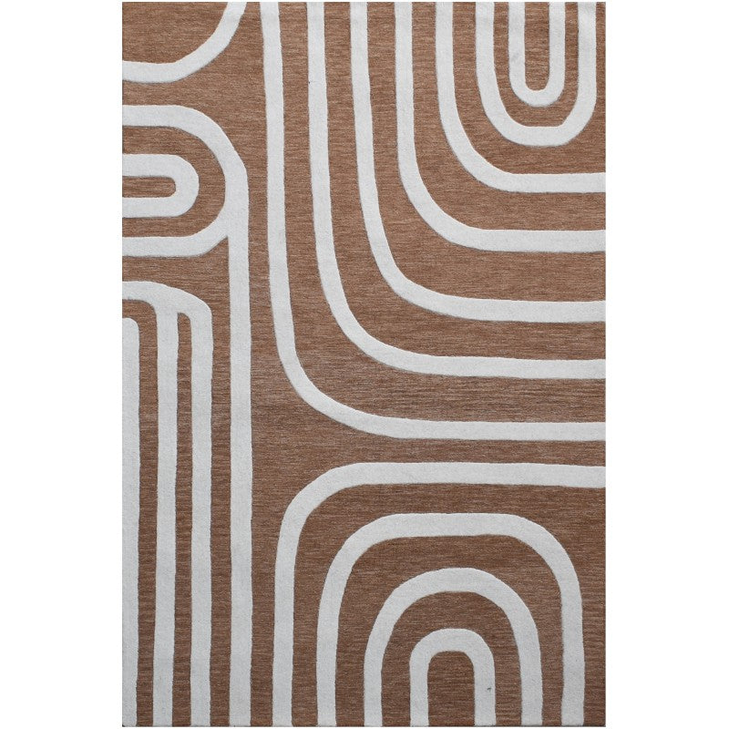 Luna Curves Rug Tan
