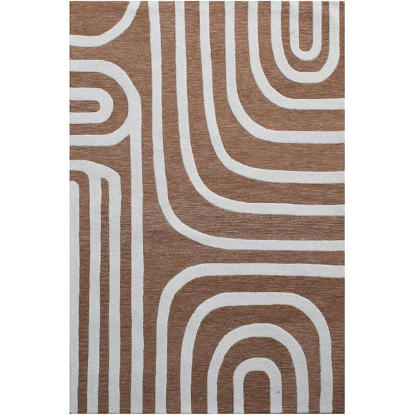 Luna Curves Rug Tan